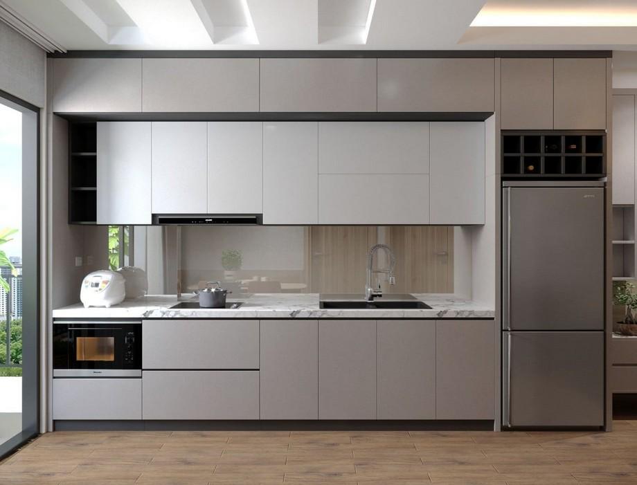 10+ mẫu tủ bếp đẹp hình chữ I cho không gian phòng bếp 2019